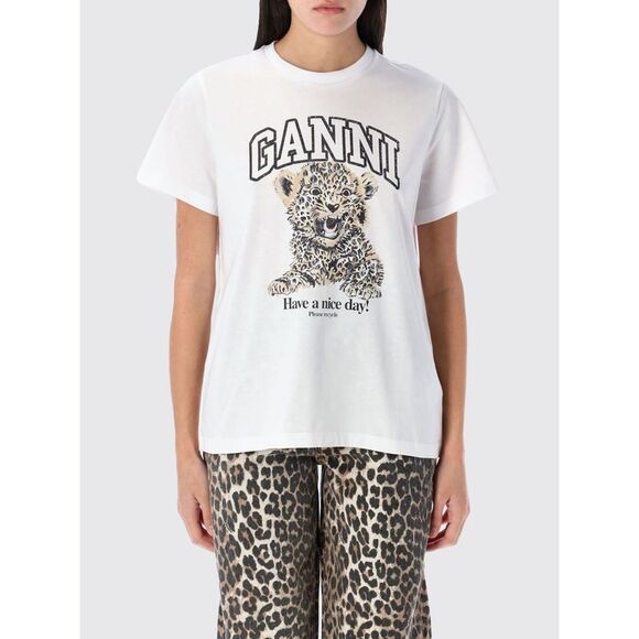 Ganni T-Shirt Woman White